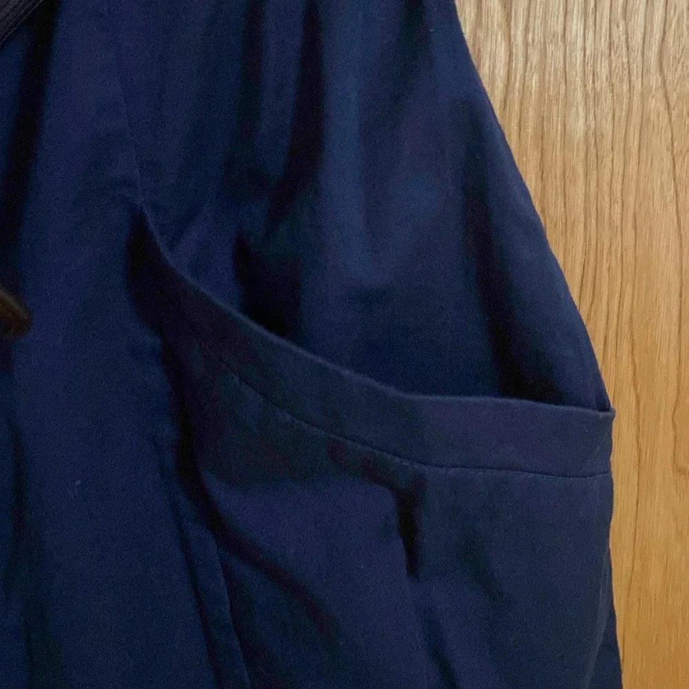 Robbie Bee navy dress with belt loops and belt 97% cotton 3% spandex size 10 - Picture 7 of 7